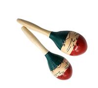 Pack of 2 Wood Maracas Safe Rhythm Instruments for Featuring Bright Colors for Early Education Music Activity Handheld Sand Rattles
