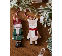 Pack of 2 Wooden Figures, Nutcracker green