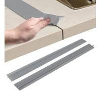 Pack of 2 Worktop Connection Rail for Kitchens Kitchen Top Worktop Gap Filler Joint Strip oven gap filler strip worktop edging strip Worktop End Strip Kitchen Worktop Sealing Tape Worktop Connection