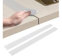 Pack of 2 Worktop Connection Rail for Kitchens Kitchen Top Worktop Gap Filler Joint Strip Worktop End Strip Kitchen Worktop Sealing Tape Worktop Connection