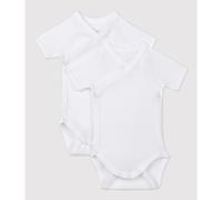 Petit Bateau Unisex Baby 54220 Short Sleeve Newborn Body (pack of 2)