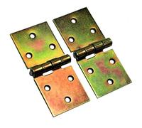Pack of 2 x 100 mm Backflap Hinge Galvanised, Steel Back Flap Hinges, Weather Resistant, Rust Corrosion Proof, Strap Hinges Ideal for Indoor or Outdoor Use On Gates, Sheds, Gazebos, Wardrobes, Chests