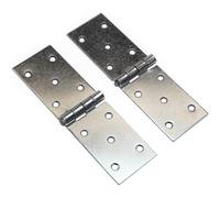 Pack of 2 x 150 mm Backflap Hinge Galvanised, Silver Steel Back Flap Hinges, Weather Resistant, Rust Corrosion Proof, Strap Hinges for Indoor or Outdoor Use On Gates, Sheds, Gazebos, Wardrobes, Chests