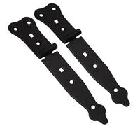 Pack of 2 x 150 mm Narrow T-Hinge Black, Vintage Steel Tee Hinges, Weather Resistant, Rust Proof Powder Coating, T Strap Hinges for Indoor, Outdoor, Gates, Sheds, Barn Doors, Gazebos, Wardrobes, Chest