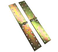 Pack of 2 x 300 mm Backflap Hinge Galvanised, Steel Back Flap Hinges, Weather Resistant, Rust Corrosion Proof, Strap Hinges Ideal for Indoor or Outdoor Use On Gates, Sheds, Gazebos, Wardrobes, Chests