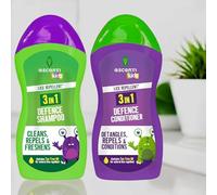 Pack of 2 x 300ml Kids Lice Repellent 3-in-1 Defence Shampoo & Conditioner Twin Pack- Specially formulated to clean, repel lice, and leave hair feeling fresh-all in one easy step