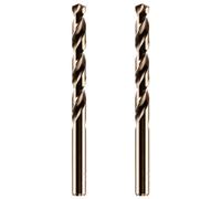 Pack Of 2 x 5.6mm (7/32") HSS Gold Cobalt Jobber Drill Bits For Drilling Stainless Steel And Hard Steels/Metals