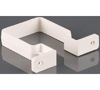 Pack of 2 x Brett Martin Squarestyle Downpipe Bracket Clip Fixing BR507W White