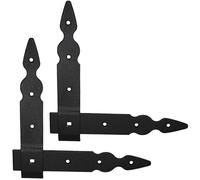 Pack of 2 x Flat Corner L Shape Plate, 200 x 200 mm Black Flat Right Angle Bracket, Powder Coated Steel Repair Brace Support, Joining Mending Plates Connector, Rust and Corrosion Proof