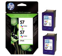 Genuine Original HP 57 Tri-Colour C9503AE Ink Cartridges Twin Pack
