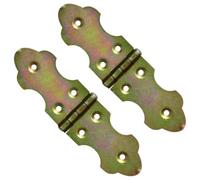 Pack of 2 x Heavy Duty Strap Hinges 150 x 40 mm - Decorative Strap Hinges - 2 mm Thick Galvanised Steel, Rust-Resistant - Gate/Shed Door Hinges - Weatherproof, Ideal for Barn, Garage, Garden Gates