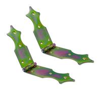 Pack of 2 x Heavy Duty Strap Hinges 250 x 50 mm - Decorative Strap Hinges - 2 mm Thick Galvanised Steel, Rust-Resistant - Gate/Shed Door Hinges - Weatherproof, Ideal for Barn, Garage, Garden Gates