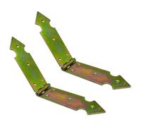 Pack of 2 x Heavy Duty Strap Hinges 300 x 50 mm - Decorative Strap Hinges - 2 mm Thick Galvanised Steel, Rust-Resistant - Gate/Shed Door Hinges - Weatherproof, Ideal for Barn, Garage, Garden Gates