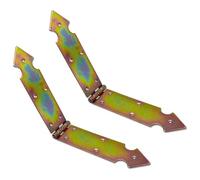 Pack of 2 x Heavy Duty Strap Hinges 350 x 50 mm - Decorative Strap Hinges - 2 mm Thick Galvanised Steel, Rust-Resistant - Gate/Shed Door Hinges - Weatherproof, Ideal for Barn, Garage, Garden Gates