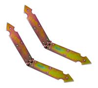 Pack of 2 x Heavy Duty Strap Hinges 400 x 50 mm - Decorative Strap Hinges - 2 mm Thick Galvanised Steel, Rust-Resistant - Gate/Shed Door Hinges - Weatherproof, Ideal for Barn, Garage, Garden Gates