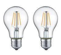 Pack Of 2 x Light Bulb Clear 4w Filament LED GLS G60 Non Dimmable 2700K E27