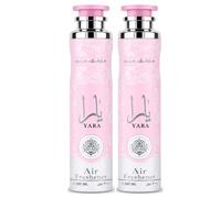 Pack of 2 Yara Air Freshener Spray 300ml Each, Long Lasting Arabic Fragrance Room Spray for Home, Bedroom, Office & Car - Luxury Floral Sweet Scent