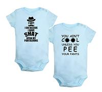 Pack of 2, You Ain't Cool Unless You Pee Your Pants & I Have Shat Upon My Pantaloons Funny Romper Baby Bodysuit Jumpsuit