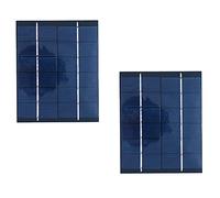 Pack of 2 ZONADAH 2W 6V Mini Solar Panel Kit, Batter Charger, DIY Home, Science School Projects, Camping,Fishing, Hiking Outdoor Garden Led Light Charging Tools