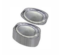 (Pack of 20) 14 Inch Small Aluminum Foil Platter - Disposable Serving Tray for Parties, BBQs, Catering & Events - Large Oval Tin Foil Plates for Food Presentation and Storage, Oven & Microwave Safe