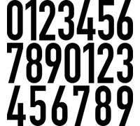 Pack of 20 18 cm Numbers DIN1451 Numbers Traffic Lettering Sticker Tattoo PVC Adhesive Film Set (Black)