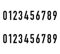 Pack of 20 3 cm Digits DIN1451 Numbers Numbers Traffic Lettering Sticker Tattoo PVC Adhesive Film Set (Black)