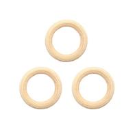 Pack of 20 45 mm in Diameter Wooden Rings for Crafts Baby Children's Diseases Ring Wood Teether Teeth Rings for Babies Child Care, Natural Round Wooden Circles Macrame Wooden Ring Wooden Crafts