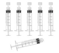 Pack of 20 5 ml Syringes Colostrum Syringe Plastic Syringes with Caps, Disposable Syringes Without Needle, Sterile Luer Lock Dosing Syringe for Refilling and Measuring Liquids, Laboratories, Animal