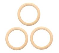 Pack of 20 50 mm in Diameter Wooden Rings for Crafts Baby Children's Diseases Ring Wood Teether Teeth Rings for Babies Child Care, Natural Round Wooden Circles Macrame Wooden Ring Wooden Crafts