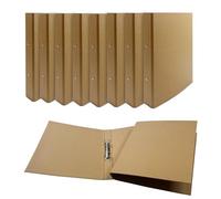 Pack of 20 A4 Kraft Paperboard Ring Binders 2-O Ring - Document Folders for Office, School, Home Filing & Document Storage