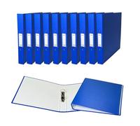 Pack of 20 A4 Light Blue Paper Over Board Ring Binders by Janrax - Office, School Document Supplies