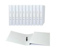Pack of 20 A4 White Paper Over Board Ring Binders by Janrax