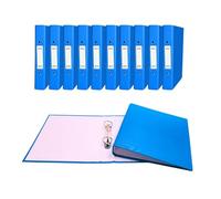 Pack of 20 A5 Small Light Blue Paper Over Board Ring Binders by Janrax