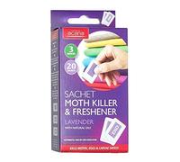 Pack of 20 Acana Moth Killer & Freshener Sachets with Lavender Fragrance (1)