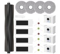 Pack of 20 Accessories for Ecovacs Deebot T20 Omni / T20e Omni / T20 Max / T20 Pro Robot Vacuum Cleaners, 1 Main Brushes, 4 Wipes, 4 HEPA Filters, 4 Dust Bags, 6 Side Brushes, Accessory Set for