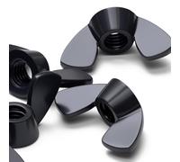 Pack of 20 Black Plastic Nylon M6 Butterfly, Wing Nuts - Nylon Plastic Screws