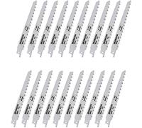Pack of 20 Blades 150 mm x 19 mm x 0.9 mm Reciprocating Sabre Wood Blades R644D for Bosch Makita etc.