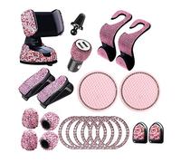 Pack of 20 Bling Car Accessories Interior Women Glitter, Bling Car Accessories Bling Car Accessories Glasses Holder for Women, Bling Mobile Phone Holder, Bling Ignition Ring, Bling Car Hook