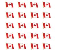 Pack of 20 Canada Flag Pin Badges Metal Brooches Maple Leaf Canada Pin Badge National Flag Pins Canada Flag Pin for Clothing Hats Bags Backpack Jacket Men Women