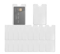 Pack of 20 Card Sleeves, Transparent Credit Card Holder, Hard Plastic Protective Case for Credit Cards/ID Cards, Secure Card Protection, No Hole, Suitable for Card Holders