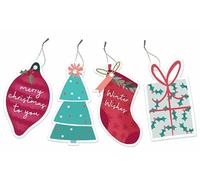 Pack of 20 Christmas Gift Tags Festive Present Tags Luxury Luggage Style Gift Tag