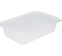 (Pack of 20) Clear Plastic Food Containers with Airtight Lids Microwave Safe Reusable Meal Prep Takeaway Lunch Boxes Home Party Catering Kitchen Plastic Tubs Stackable & Fridge/Freezer Boxes (500 ML)