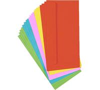Pack of 20 Coloured Long Envelopes DIN 680
