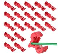 Pack of 20 Connection Terminals, Clip for Cable for Robotic Lawnmowers, Boundary Cable Charging Station, T-Branch Connector, Quick Connector, Power Thief Lawnmower e.g. Husqvarna, Gardena, Lawn Robot