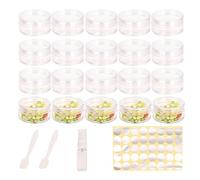Pack of 20 containers, 10 ml, jars with lid, lip balm container, jar, cream jar, empty