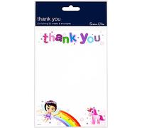 Pack of 20 Cute Thank You Notes & Envelopes - Fairy Princess