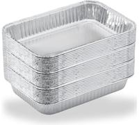 Pack of 20 Disposable Aluminum Foil Drip Trays, Compatible with Weber Grills, Universal Grease Tray Replacement Liners, 8.6×6 Inch