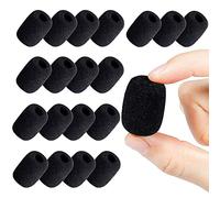 Pack of 20 Foam Microphone Windscreen Cover Mini Microphone Headset Windscreen for Teaching, Speech, Stage Performance, Conference, Debate, Competition, Vocal, Video Recording