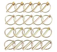 Pack of 20 Folding Cotter Pins Assortment M4.5/M6/M8/M10 Round Folding Plug, Galvanised Splint for Tractors, Trucks, Farm Trailers, Lawnmowers