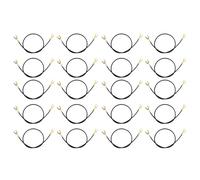 Pack of 20 Fork Shape Clip Leads Testing Current Wires Experiment Circuit Power Leads for Teaching Demonstration Scientific Research Accessories